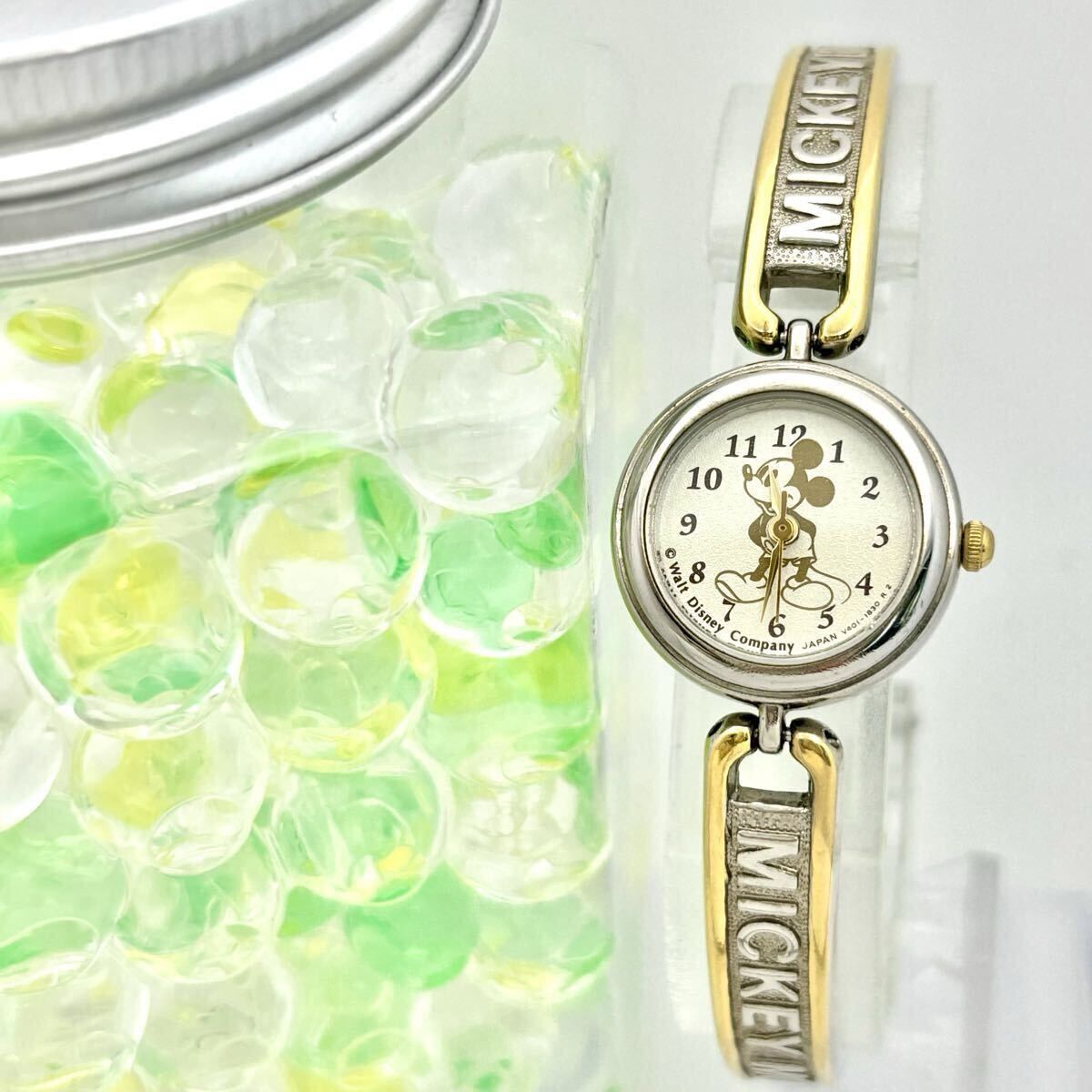 【希少新品電池】SEIKO ALBA 腕時計　レディース　v401-0860 新品電池】 SEIKO セイコー ALBA アルバ ミッキーマウス バングル