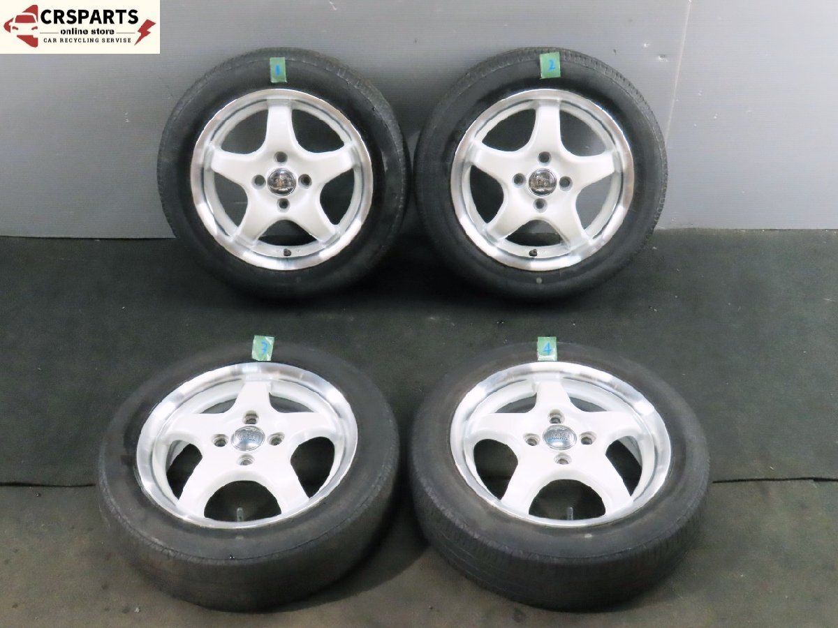 ララパーム 14× 4.5J +45 4H 100PCD ホイール ブリヂストン タイヤ付