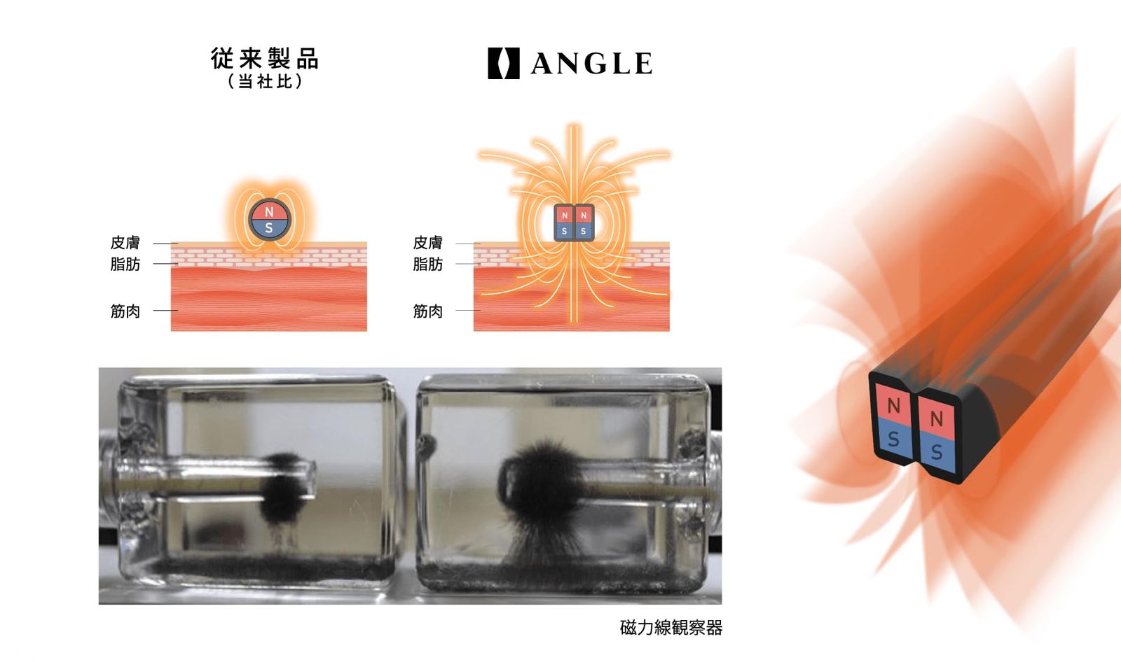 アングル Angle 磁気ネックレス ANGLE アングル eMODEL 01 ゴールド M ゴールド M 45cm