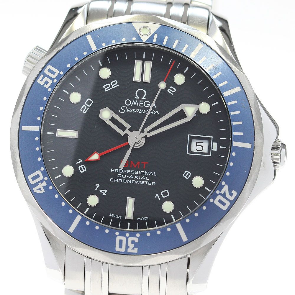 オメガ OMEGA 2535.80 シーマスター300 GMT 自動巻き メンズ保証書付き_838155