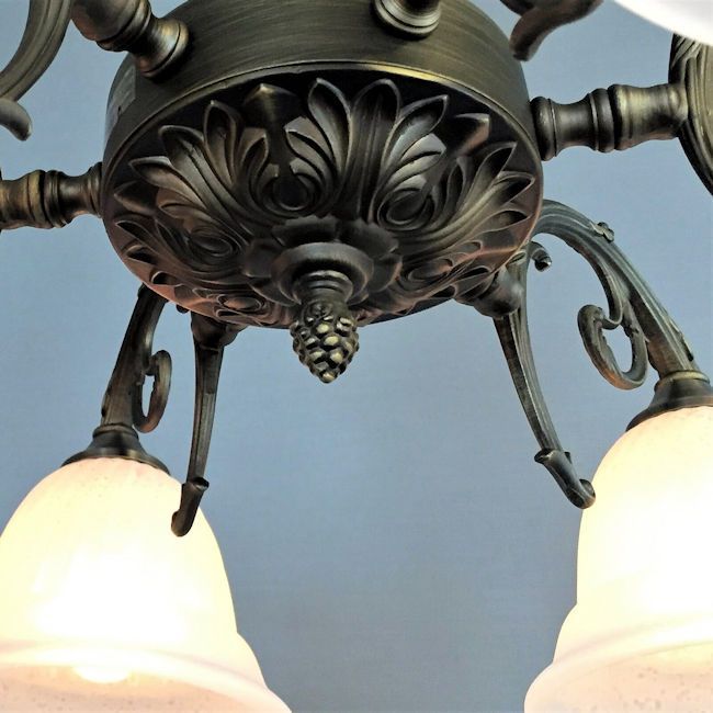 クラシック気泡模様 ガラス６灯シーリングシャンデリア 天井照明 シーリングライト 1343 NEXPOTALLINN_EU