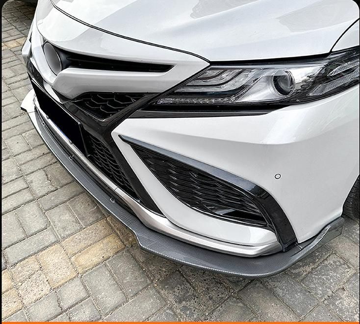 アウディ Q5 FY S-Line 2020- 対応 カーボン調 フロントリップ エアロスプリッター 改装パーツ 外装ドレスアップ FFCRYSTALESIA_COM