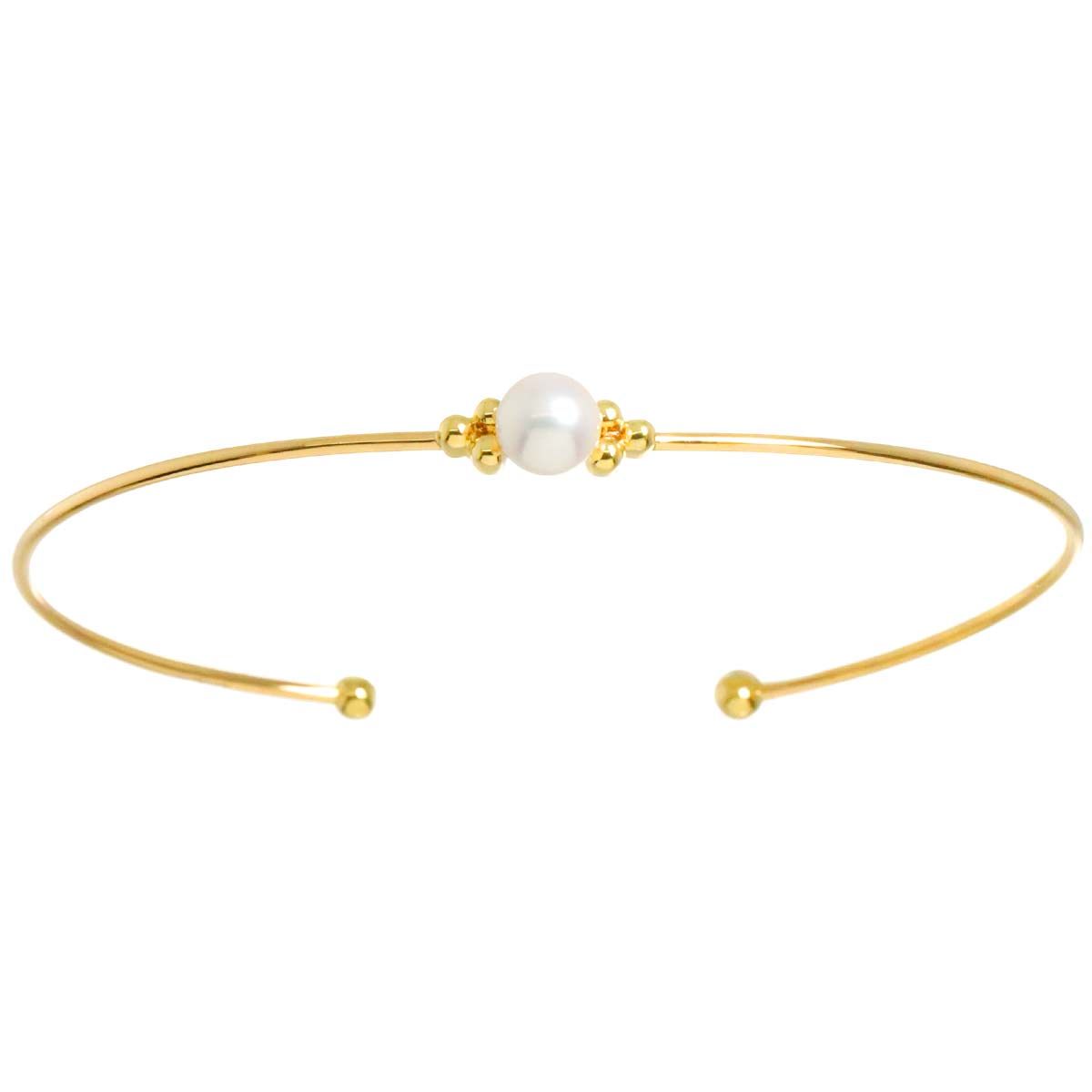 ミキモト MIKIMOTO アコヤ真珠 6.2mm バングル ブレスレット