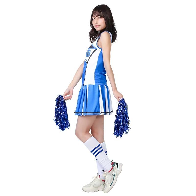 monoii] ポンポン付き チア コスプレ チアガール コスチューム チア
