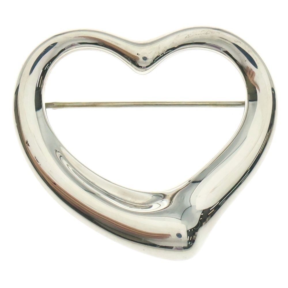 TIFFANY-Co ティファニー オープンハート ブローチ ピンバッジ シルバー