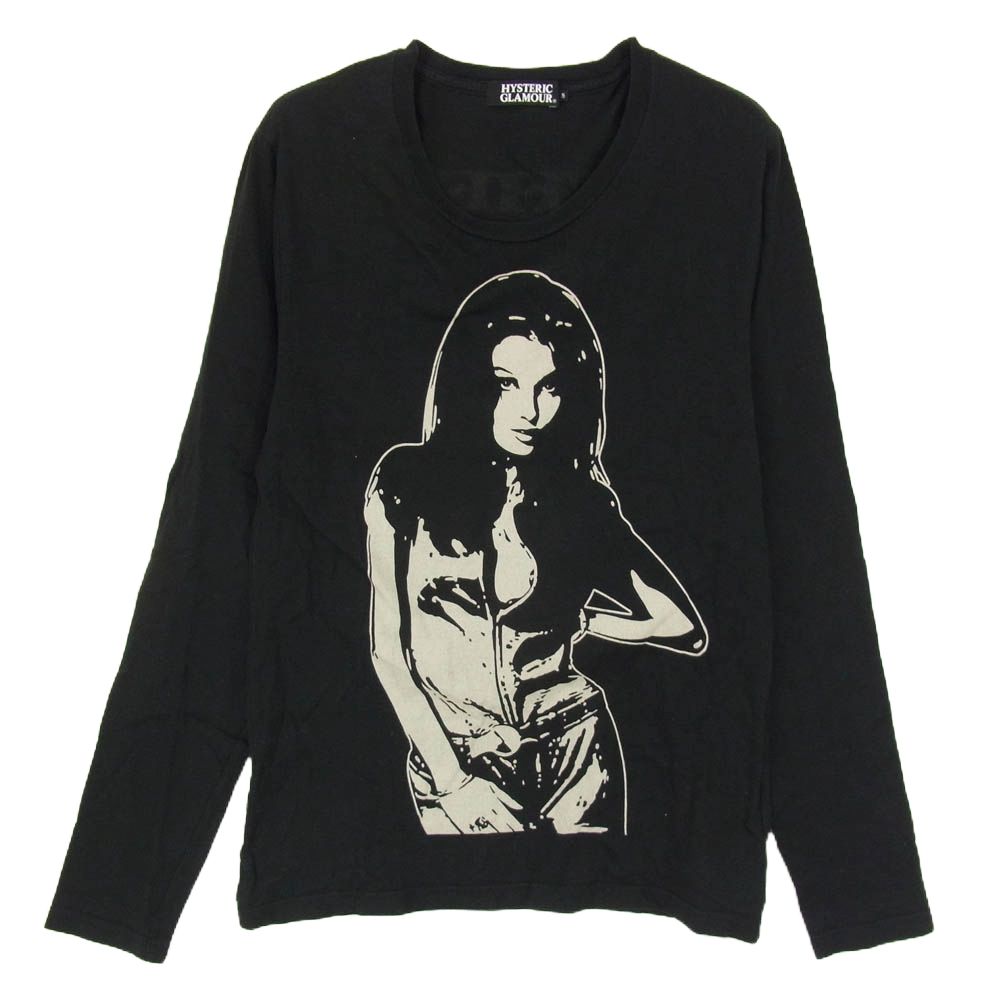 hysteric glamour ヒスガール　プリントロングtシャツ ブラック HYSTERIC GLAMOUR ヒステリックグラマー ヒスガール プリント 長袖 T