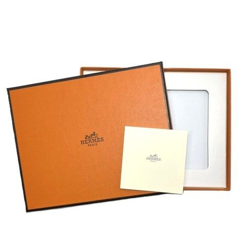 HERMES エルメス スクエアプレート アフリカ 未使用 HERMES (エルメス) スクエアプレート オレンジ アフリカ