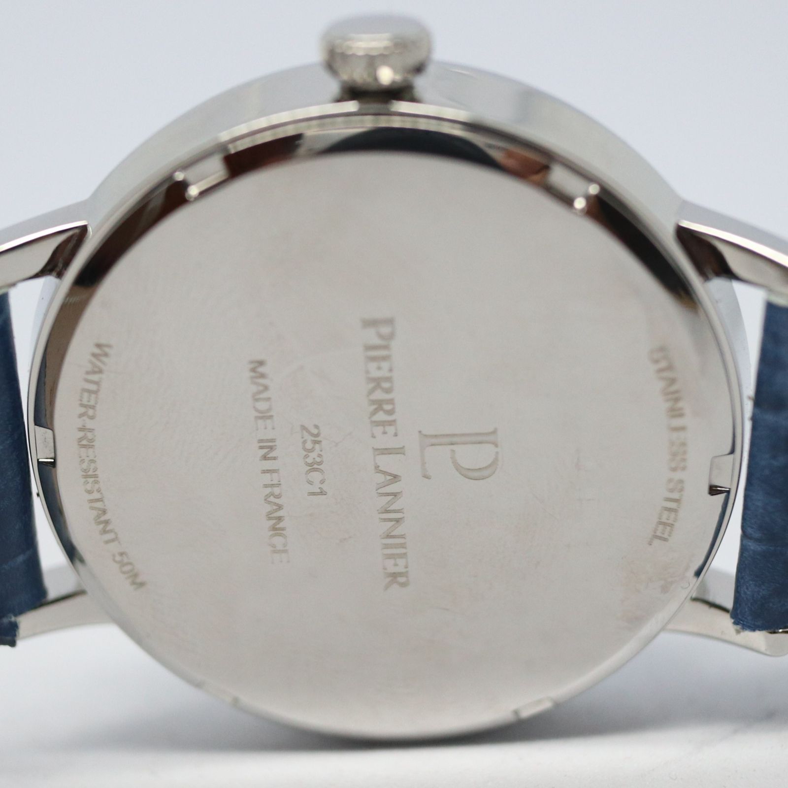 稼働品】PIERRE LANNIER ピエールラニエ メンズ 腕時計 ブルー