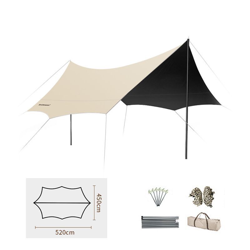 タープテント 大型サンシェード UVカット UPF300+ 防水PU2000+ 収納袋