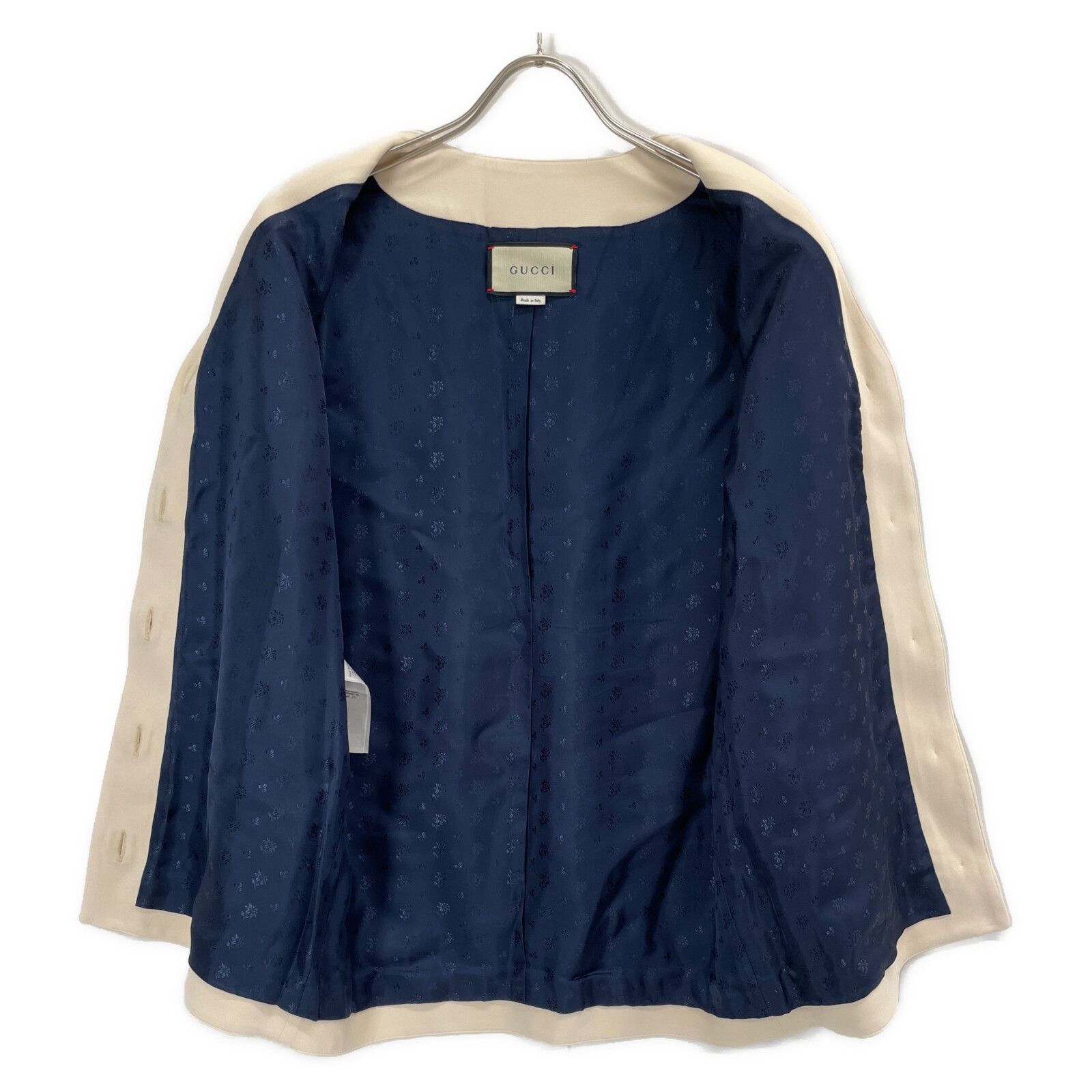GUCCI - グッチ 【美品/国内正規】596871 レーヨン ノーカラー 36 GUCCI グッチ 【美品/国内正規】596871 レーヨン ノーカラー 36