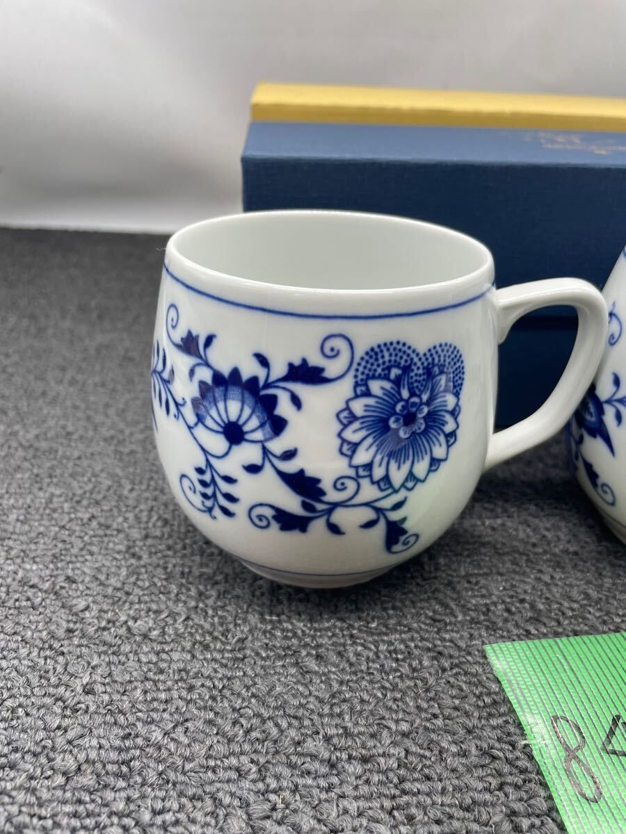 ボヘミア陶器 ブルーオニオン マグカップ 美品・箱付き】Carlsbad