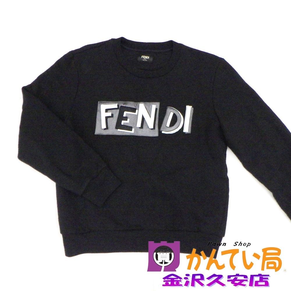 FENDI ブラック スウェット トレーナー FENDI フェンディ スウェット トレーナー ブラック 黒 メンズ