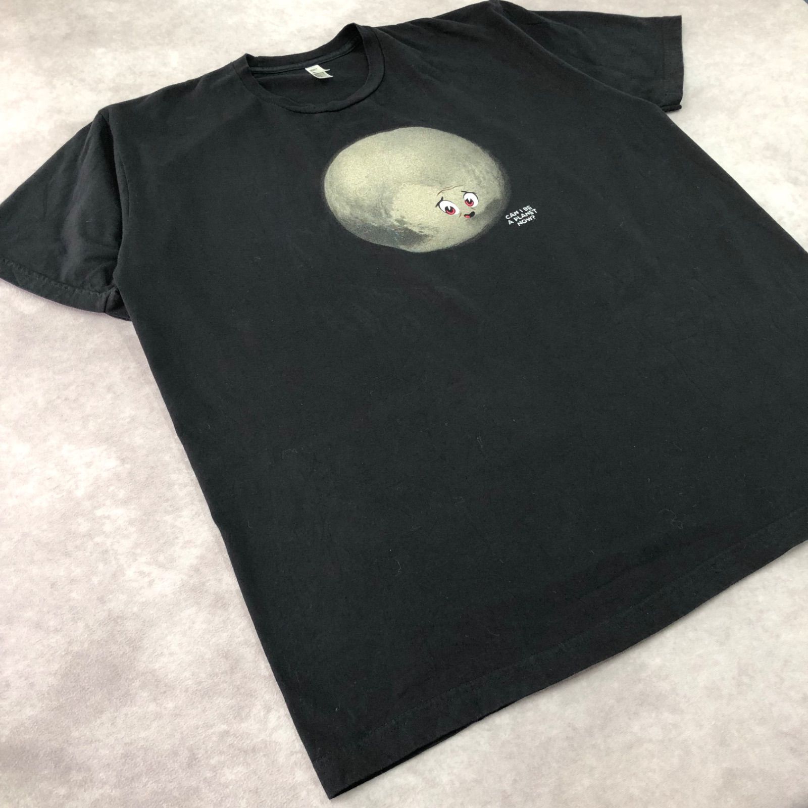 American Apparel アメリカンアパレル プリント 夜空 満月 英文 Tシャツ 半袖 古着 USED Vintage ヴィンテージ アメカジ