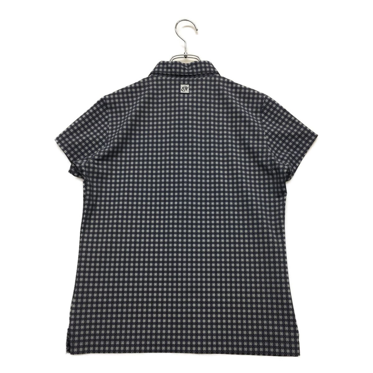 中古 レディース ゾーイ ZOY 半袖ポロシャツ 40(L) 紺×グレー ネイビー