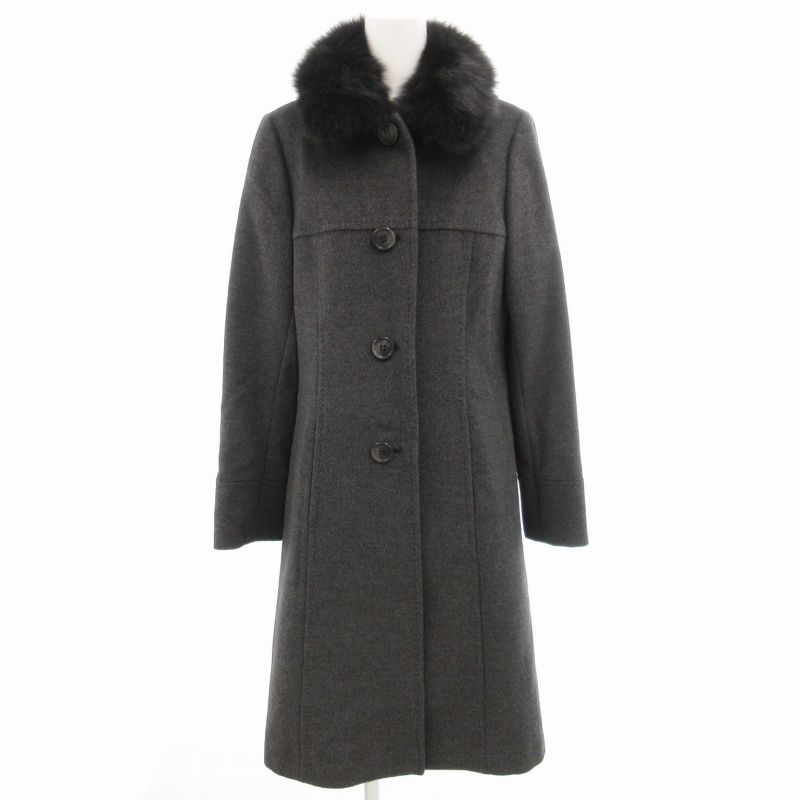 ジェラールダレル GERARD DAREL フォックスファー付きコート 毛皮 