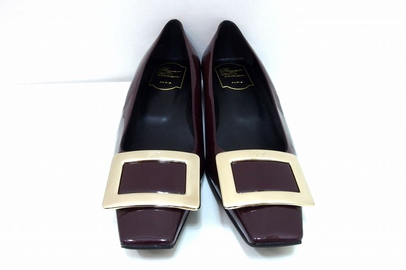 パテントレザー フラット