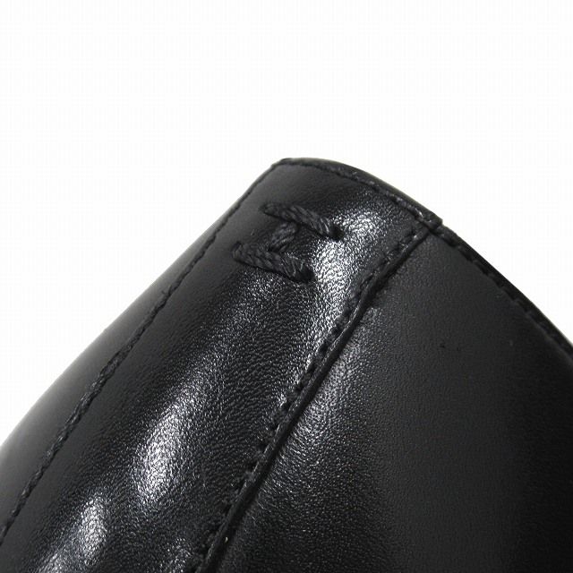 HERMES ブラック レザー ドレスシューズ HERMES◇ドレスシューズ/-/BLK/レザー