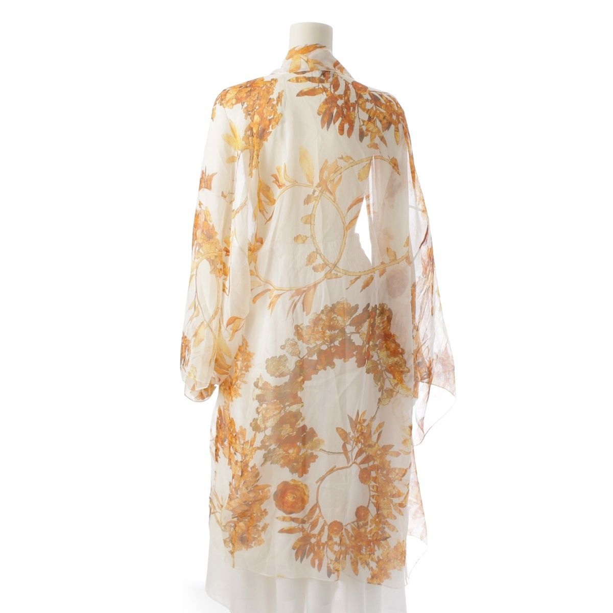 シャネル シルク ココマーク シースルー ロング カーディガン