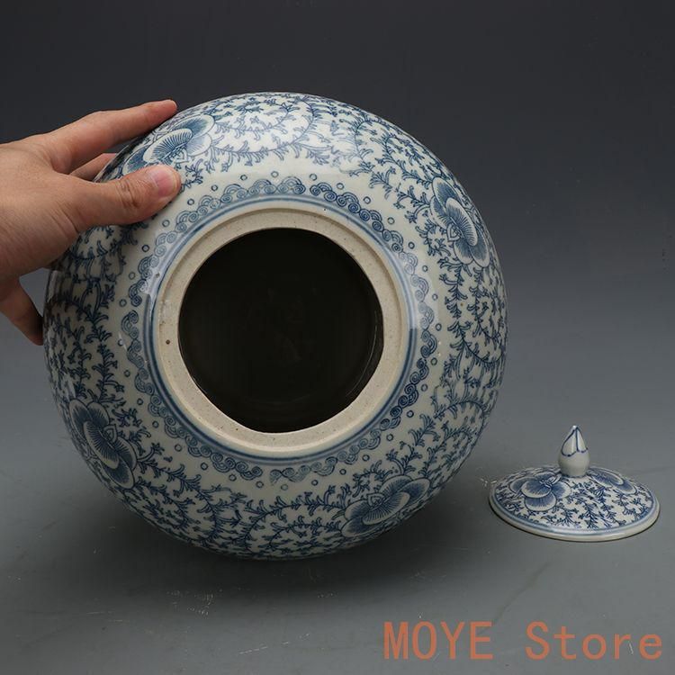 青花喜字尖蓋壺 西瓜壺 茶壺 景徳鎮 陶磁器 装飾品 現代工芸品 美術品