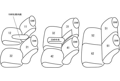 Clazzio クラッツィオ シートカバー ストリームステッチ フリード ガソリン GB3 GB4 H20 5～H23 10 EH-0433 BRIGHTFACE_UK