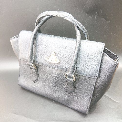 Θ Vivienne Westwood ヴィヴィアン ウエストウッド フラップトート ハンドバッグ ブラック系 レディース E 1502180082184