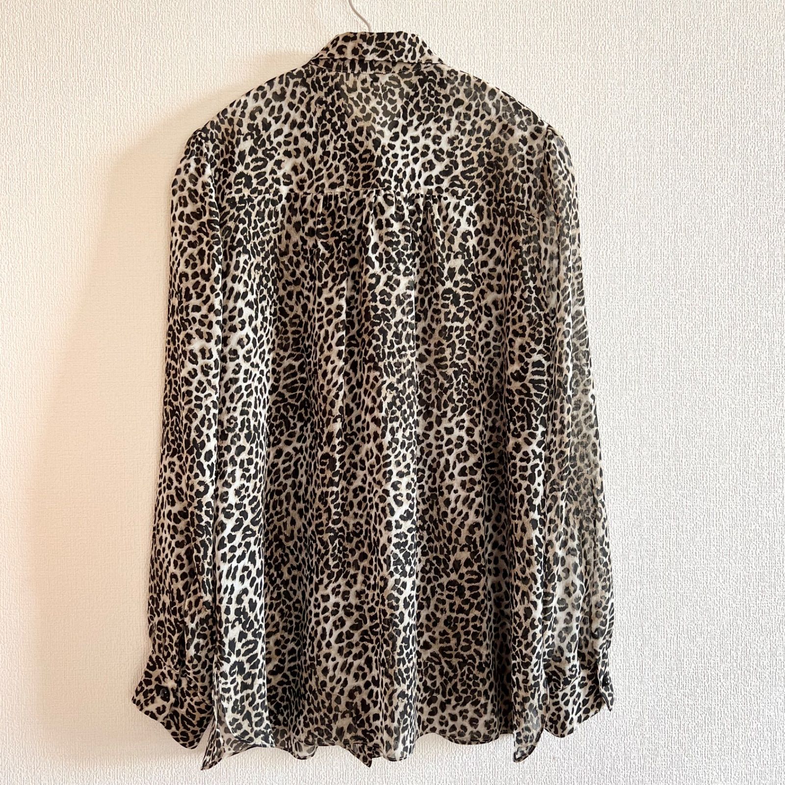 LOUNIE レオパード柄プリントボウタイシフォンブラウス【☆美品 