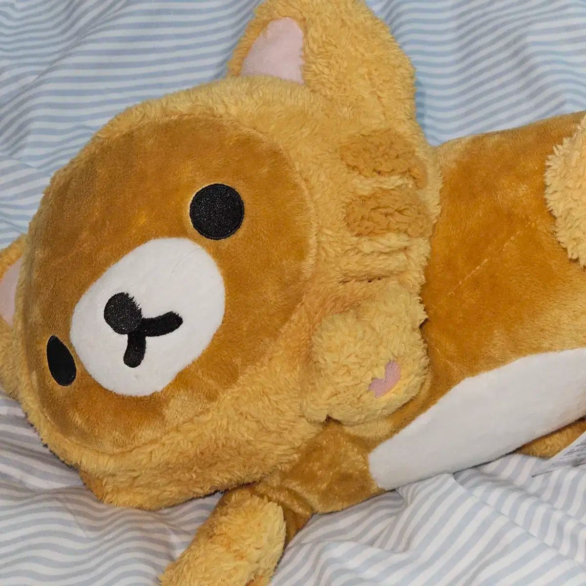 私 寝る 猫 リラックマ クッション レトロ ヴィンテージ 中型 人形 キーホルダー