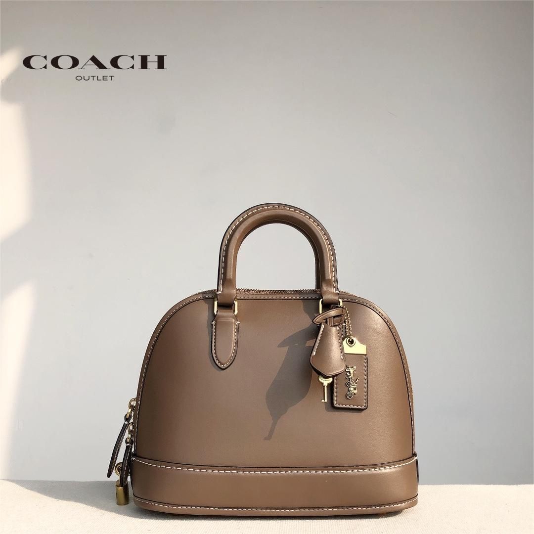 コーチ アウトレット バッグ COACH REVEL ハンドバッグ サッチェルバッグ レヴェル バッグ 2WAY ショルダーバッグ ブラウン  CC411 - メルカリ