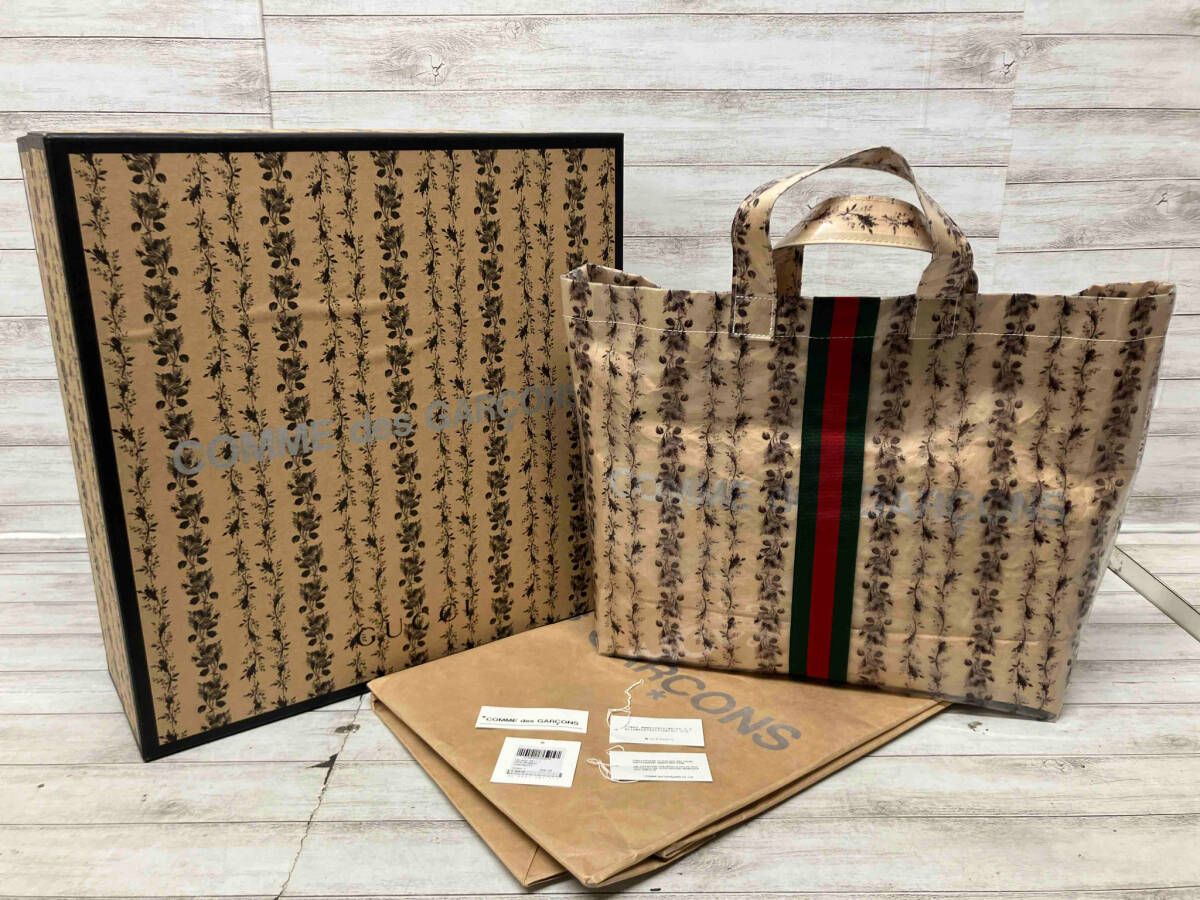 GUCCI×COMME des GARCONSコラボ トートバッグ ベージュ ローズ