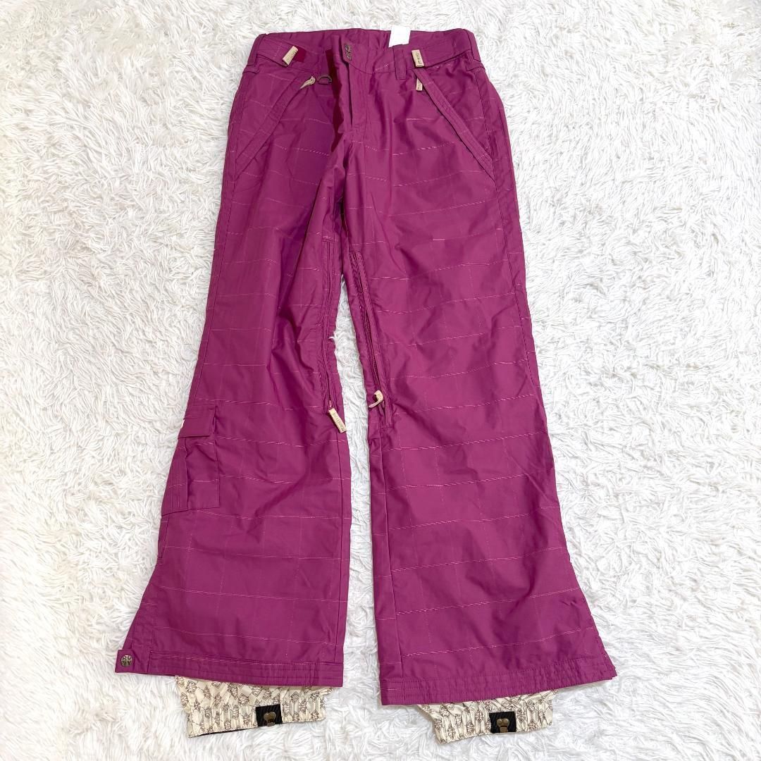 【美品】ROXY スキースノボウェア セットアップ M パープルピンク 美品】ROXY スキースノボウェア セットアップ M パープルピンク 極美