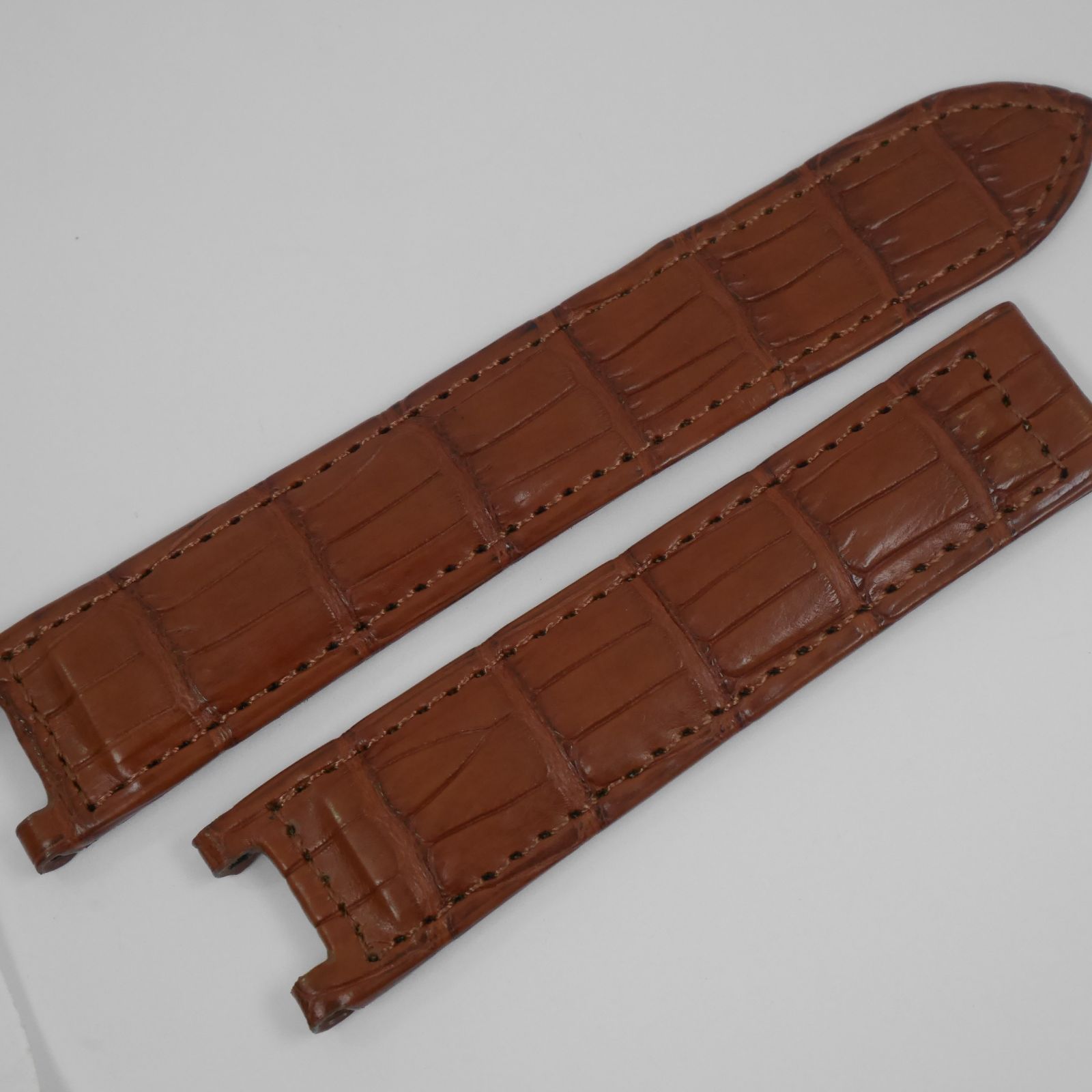 純正品 カルティエ パシャ ブラウン アリゲーター レザーストラップ ラグ幅20mm 時計レザーベルト