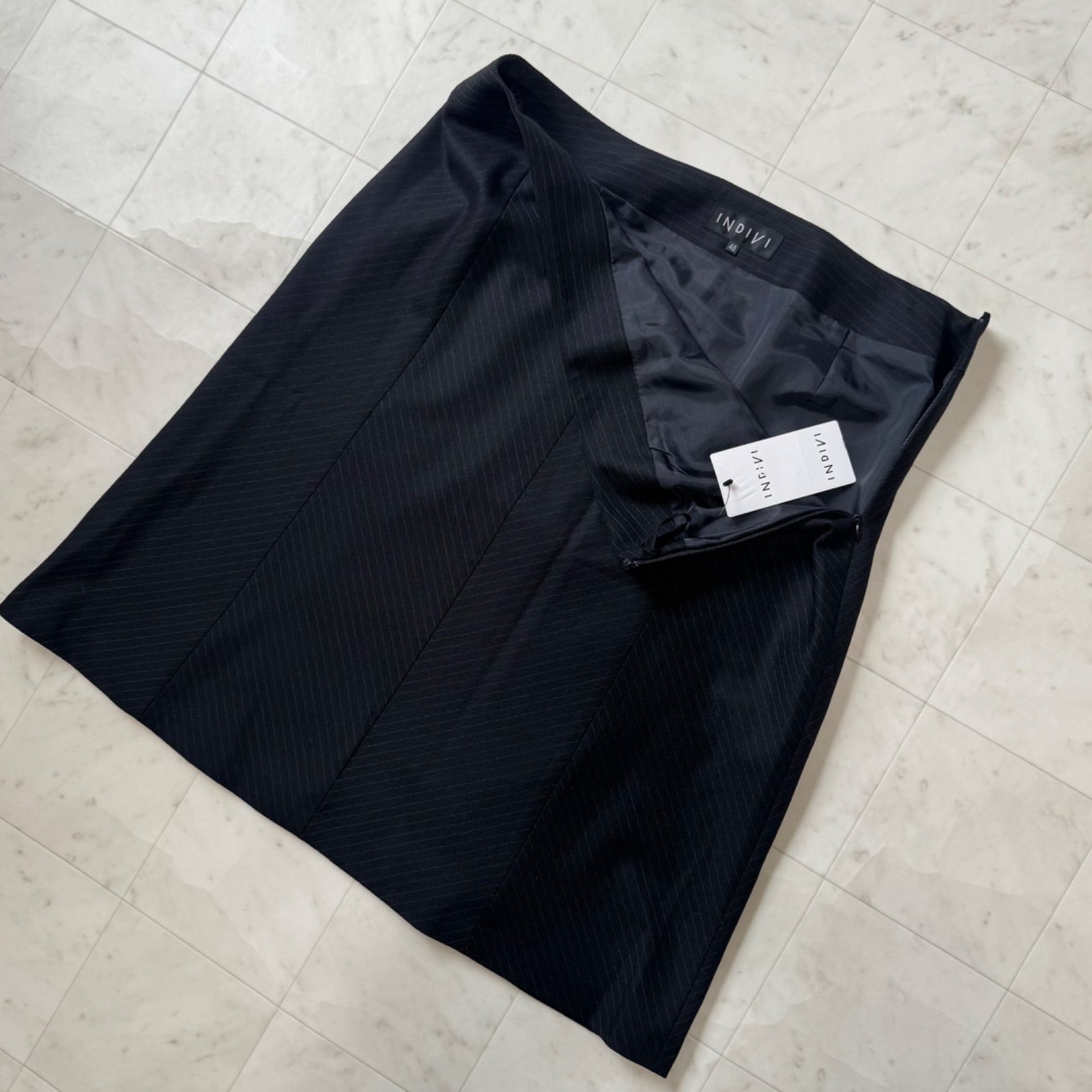 ♥品 INDVI VAI ダブルブレスト テーラードジャケット スカートセット 台形 NICORILABO_COM