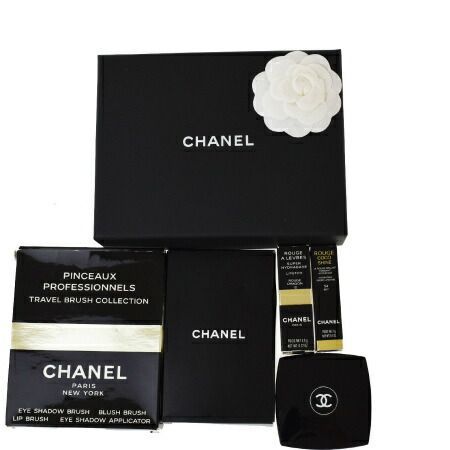 【中古】 5点セット シャネル CHANEL 化粧品 コスメ メイク 口紅 ルージュ 筆 コンパクトミラー メモ帳 ココマーク 06JE275