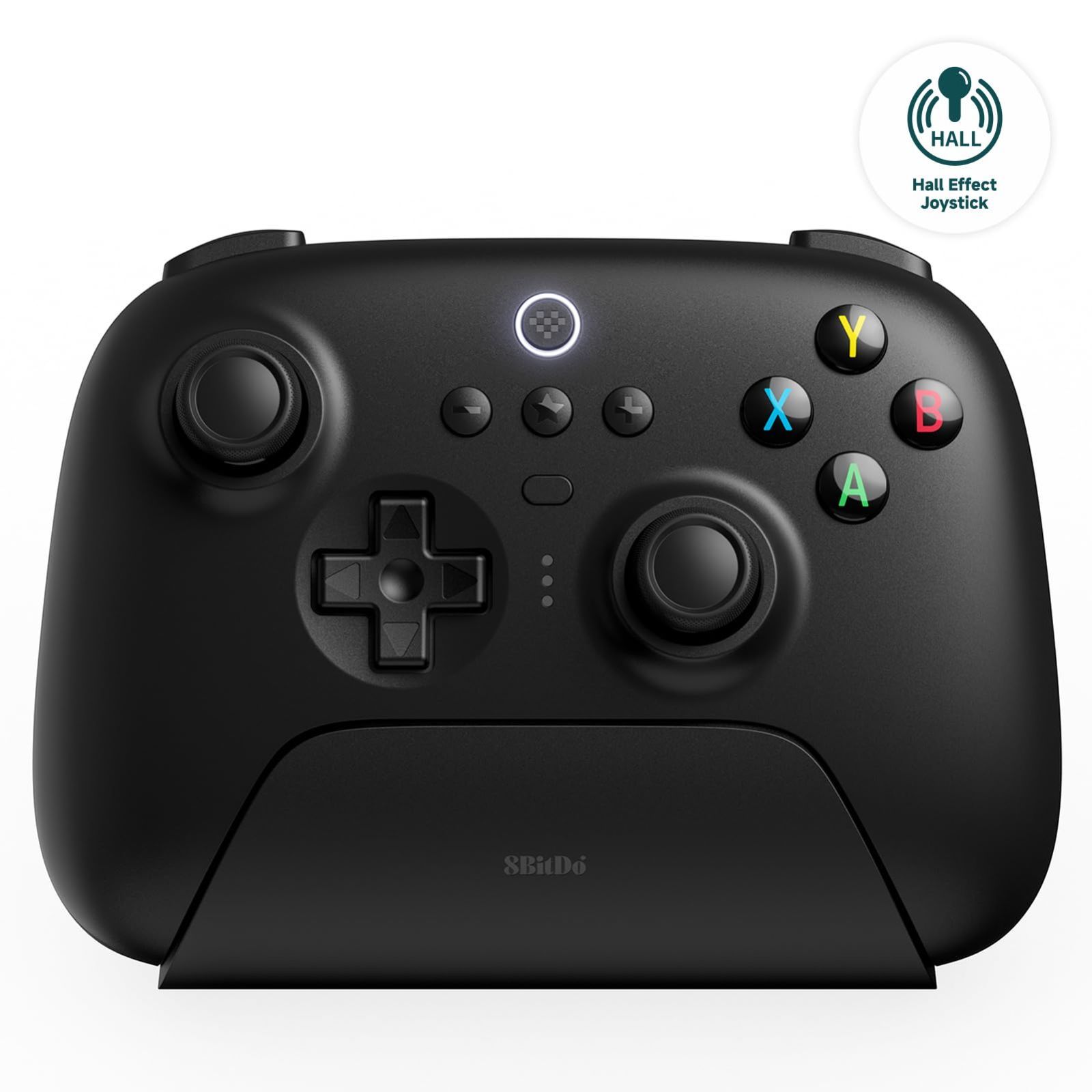 8BitDo Ultimate 2.4Gワイヤレスコントローラー ホールエフェクトジョイスティックアップデート PC用の充電ドックを備えたゲームコントローラー Android Steam Deck＆Apple Black