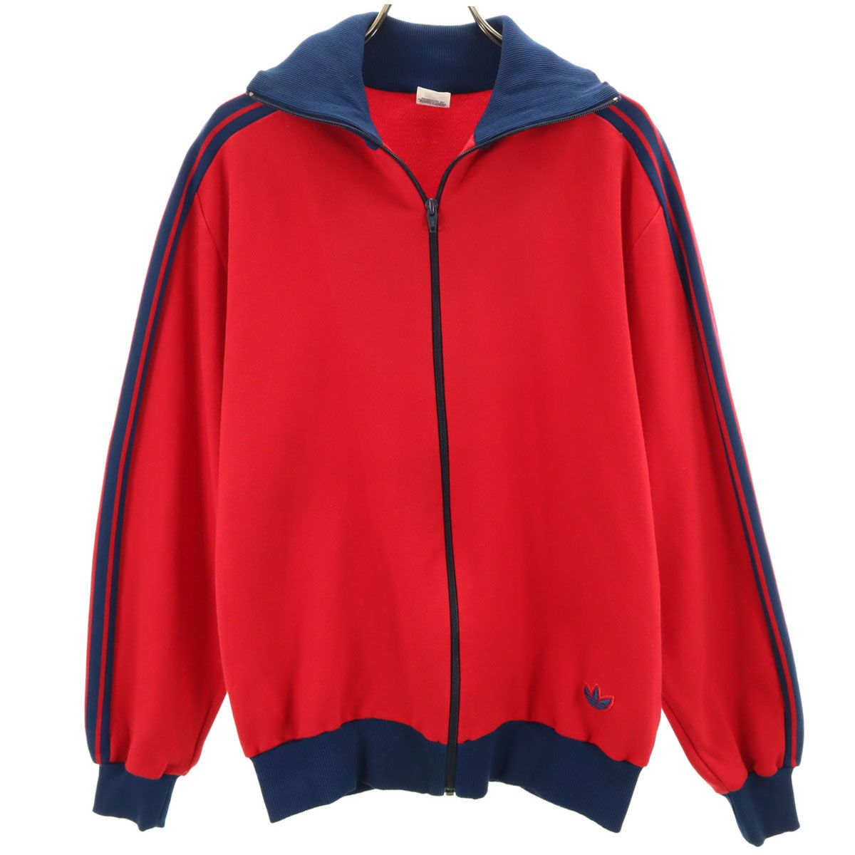 adidas アディダス 70s ヴィンテージ 西ドイツタグ デサント製 トレフォイルロゴ トラックジャケット 4 レッド メンズ 古着
