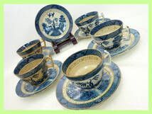 ウィローパターン カップ＆ソーサー 5客セット 年代物 ダブルフェニックス 山水 ティー コーヒー 紅茶 コレクター 検 ニッコー