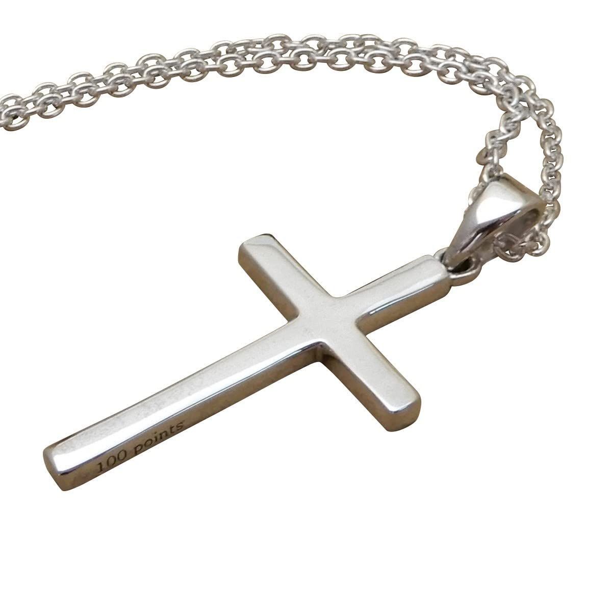 シルバー925 クロスネックレス 十字架 メンズネックレス シンプル シルバーネ