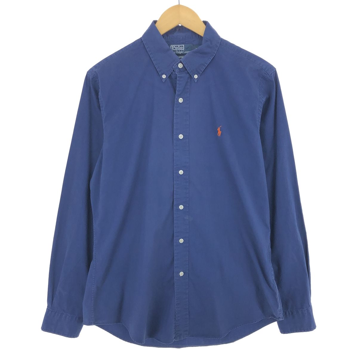 古着 ラルフローレン Ralph Lauren POLO by Ralph Lauren CUSTOM FIT 長袖 ボタンダウンシャツ メンズM相当/eaa487701