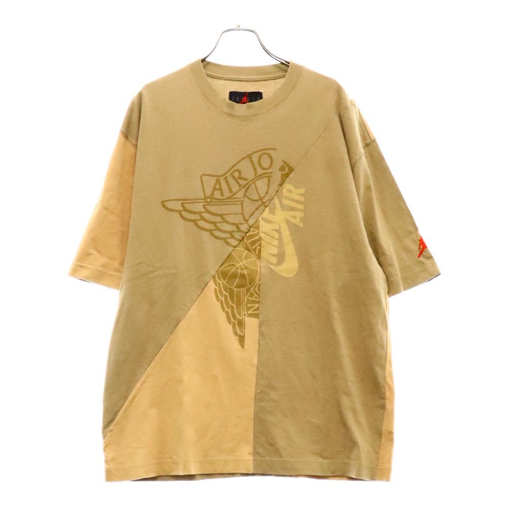 NIKE (ナイキ) 21SS ×TRAVIS SCOTT JORDAN BRAND AS M J TS SS TOP トラヴィス スコット 再構築 半袖Tシャツカットソー ブラウン CW3168-247