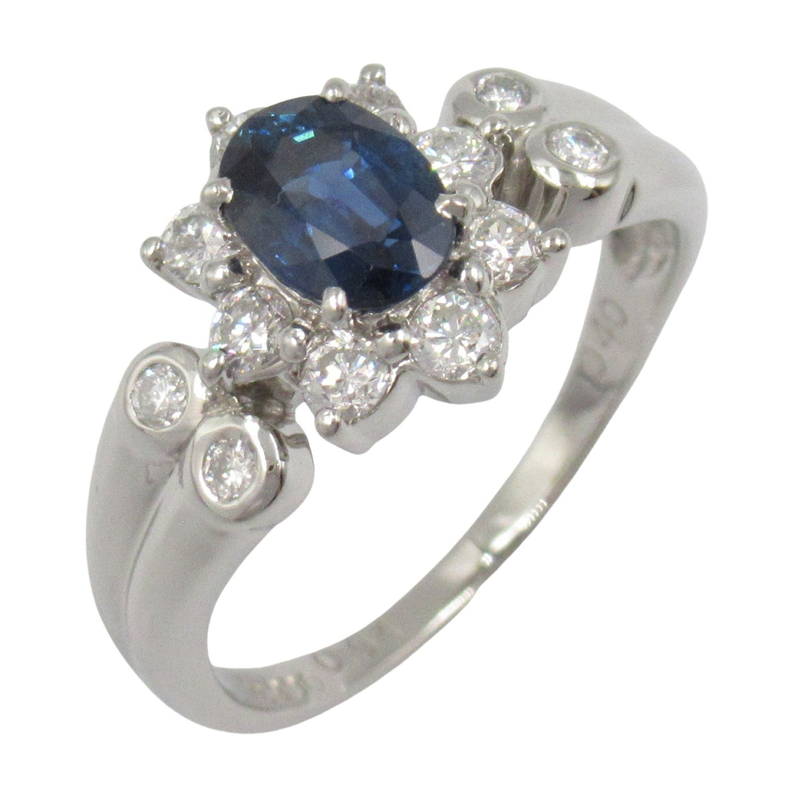 ジュエリー JEWELRY リング 指輪 サファイア ダイヤモンド リング ｻﾌｧｲｱ 5.2g 12 Pt900プラチナ ダイヤモンド リング レディース Used A