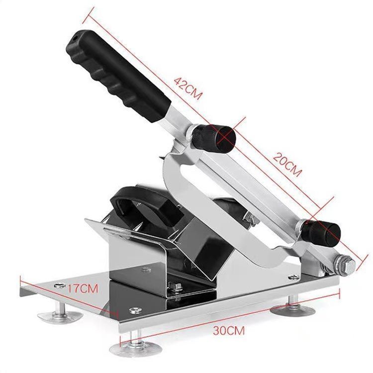 しゃぶしゃぶ 肉切機 手動 肉スライサー 業務用 冷凍肉スライサー 手動 ミートスライサー 0.3mm～8mm 厚さ調節可能 生ハムスライサー 薄切り 家庭用 家庭用 ミートスライサー 8mm 手動 W24x302