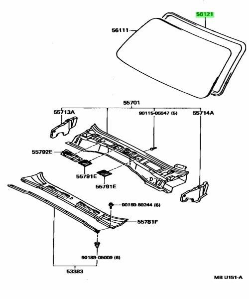 トヨタ ランドクルーザー 80 レクサス LX450 ウインドシールド ウェザーストリップ Weatherstrip Windshield  Genuine TOYOTA JDM OEM 純正