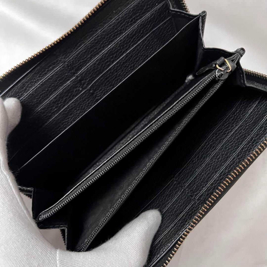 ✨箱付き極美品✨グッチ　ヴィンテージロゴプリント長財布　ブラック　496317 Amazon.co.jp: [グッチ] ラウンドファスナー 長財布
