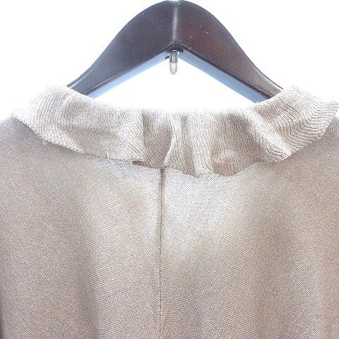トゥービーシック TO BE CHIC カーディガン ボレロ ニット 長袖 カシミヤ フォックスファー付 V ベージュ /GV レディース トゥービーシック TO BE CHIC カーディガン ボレロ ニット 長袖