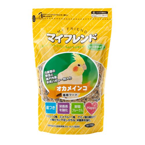 黒瀬ペットフード マイフレンド 皮つき オカメインコ 700g×12袋