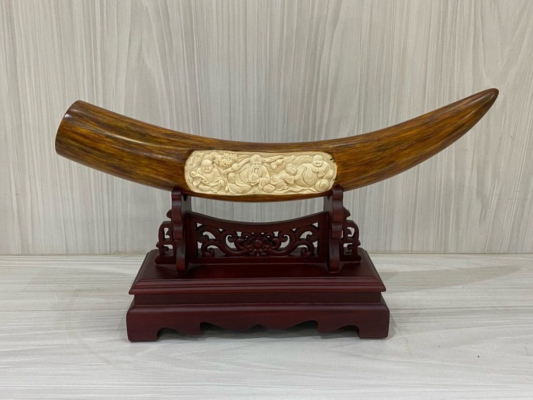 天然マンモス牙美しい手作り彫刻福禄寿置物 天然マンモス牙美しい手作り彫刻 福禄壽 置物飾り物 - メルカリ