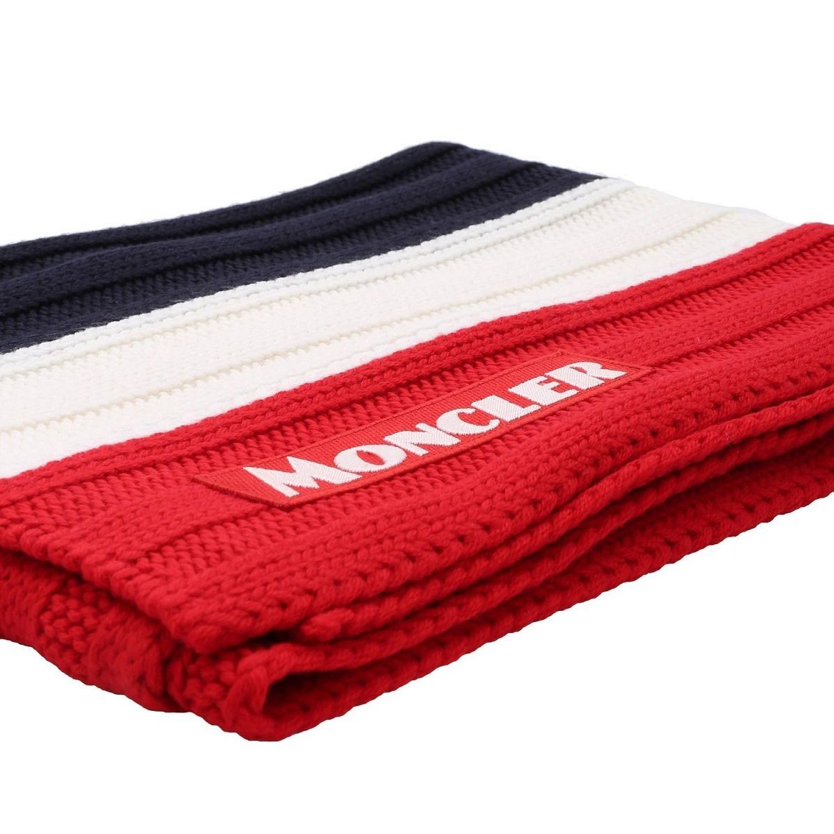 MONCLER トリコロールカラー　ウールマフラー Moncler - Tricolor Wool Scarf | HBX
