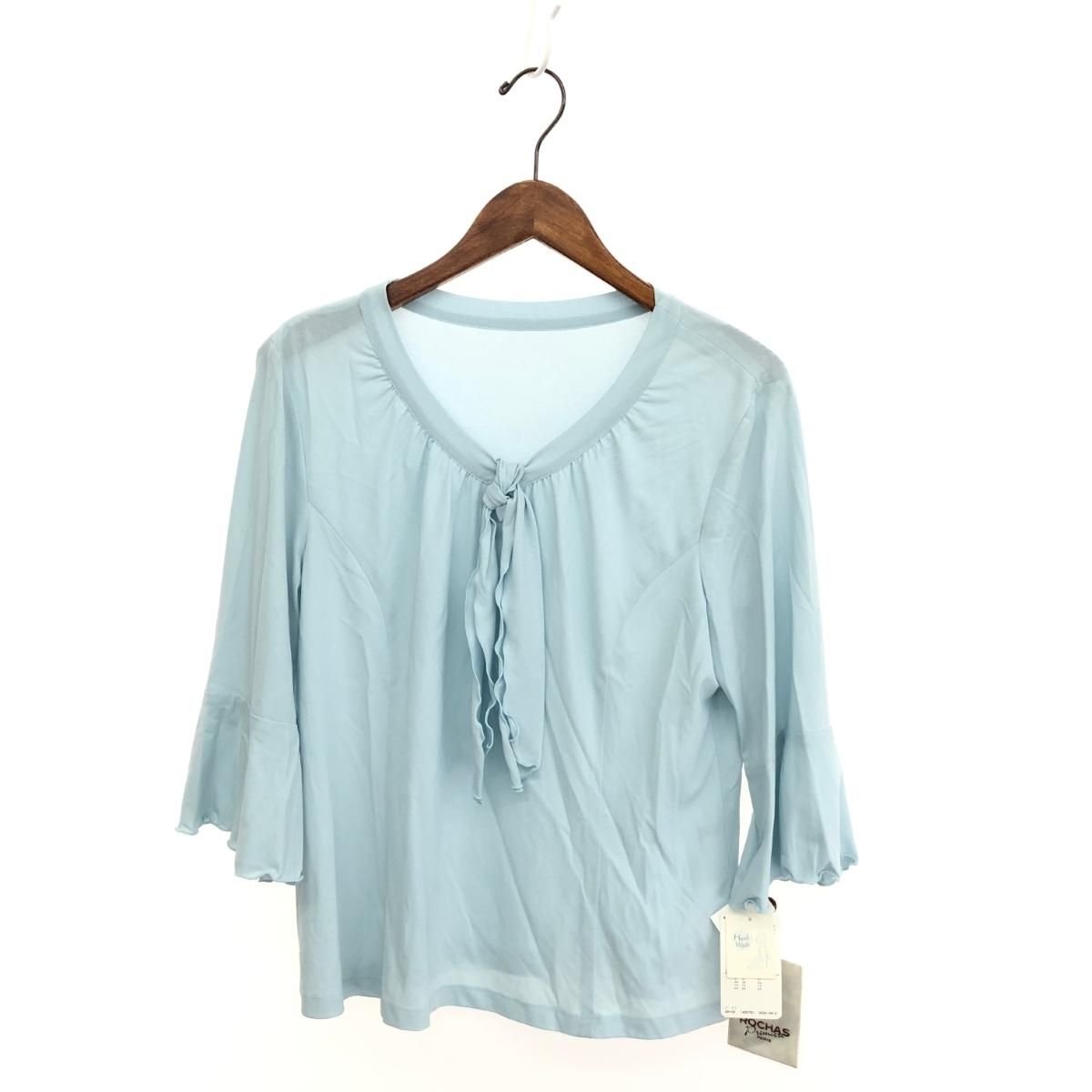 ROCHAS×レリアン ロシャス×レリアン  フレアスリーブボウタイ 大きいサイズ:13 ブラウス ブルー  レディース 　240001149083 ROCHAS×レリアン ロシャス×レリアン フレアスリーブボウタイ 大きい