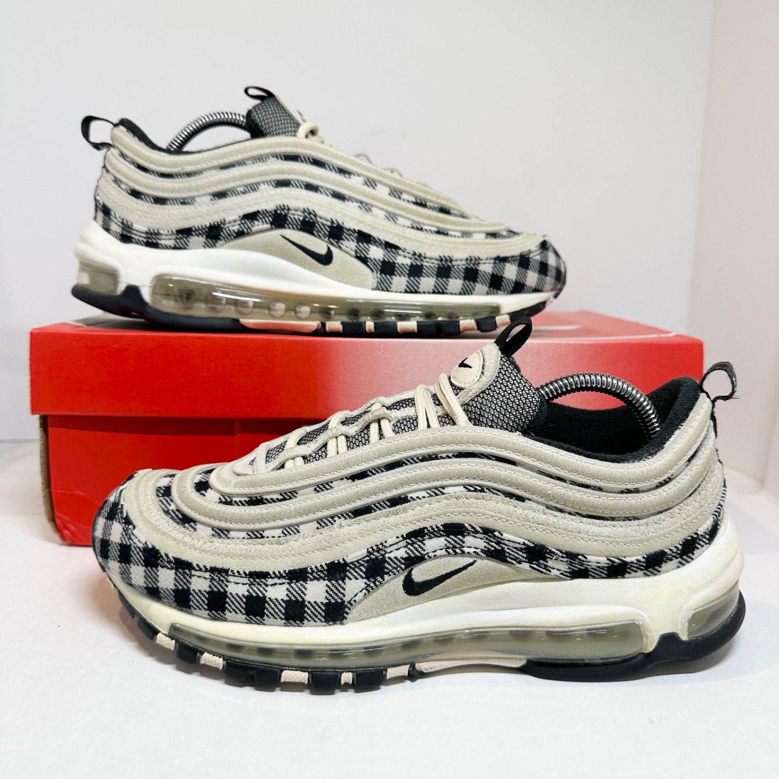 NIKE☆Airmax97/エアマックス97☆チェック☆クリーム☆箱付☆25.5