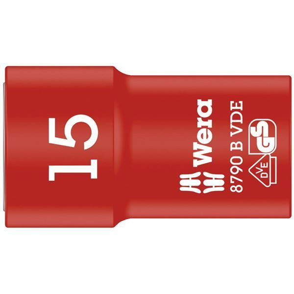 WERA ヴェラ 差込角3/8DR 絶縁ソケット 六角サイズ15mm 全長46mm 004959 工具 ツール DIY 作業工具 道具